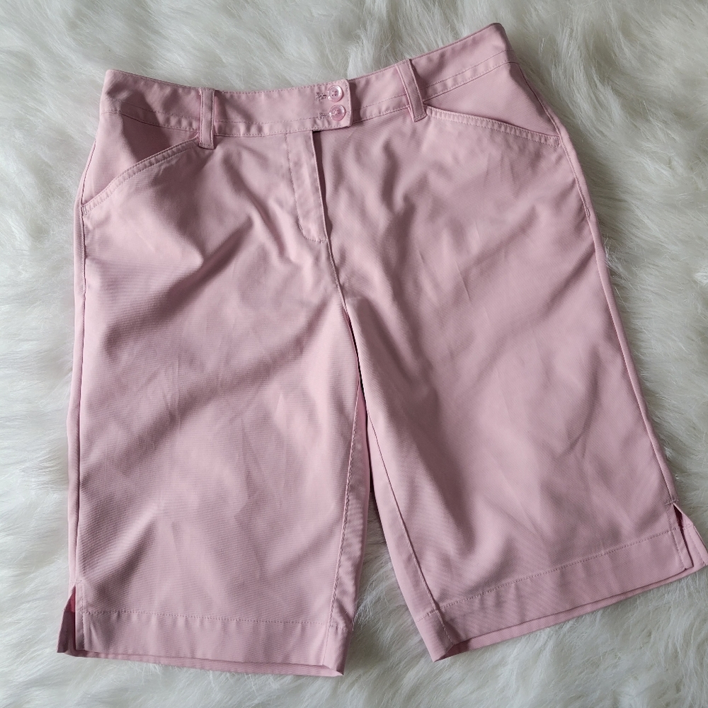 Callaway Opti•Dri Golf Shorts 8 Pink Bermuda Length Like New Condition